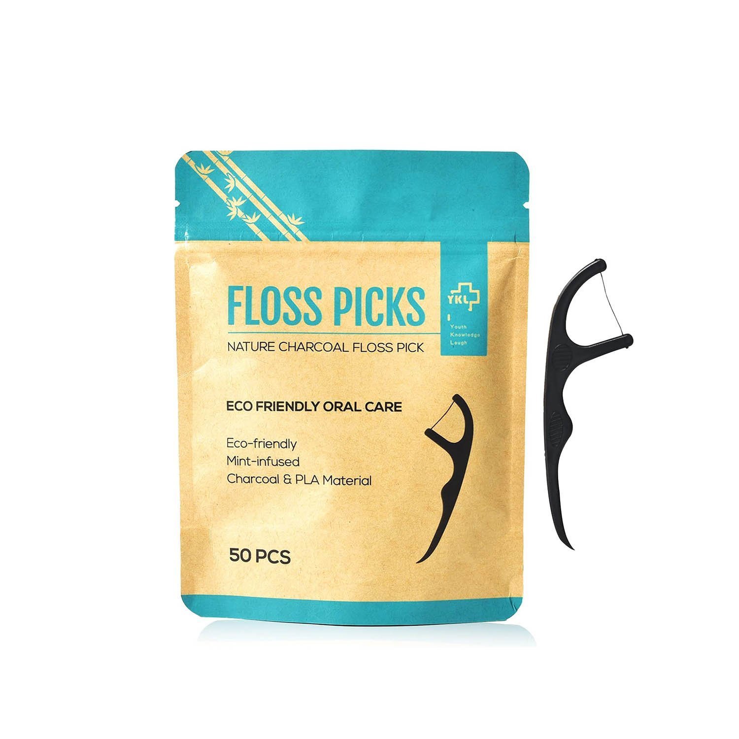 Dental Floss Sticks, Floss Picks, Dental Floss Toothpick Mint, Teeth Stick(50 Picks)