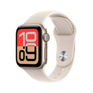 Apple Watch SE 3 GPS 40mm Smartwatch with Starlight Aluminium Case with Starlight Sport Band S/M.