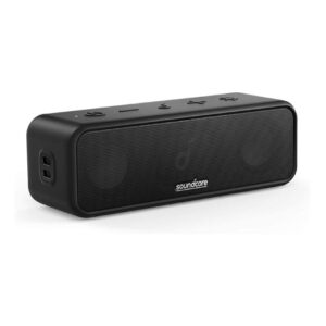 soundcore 3 by Anker, Bluetooth Speaker with Stereo Sound, 24H Playtime, IPX7 Waterproof, App, Custom EQ, Home, Outdoor, Beach