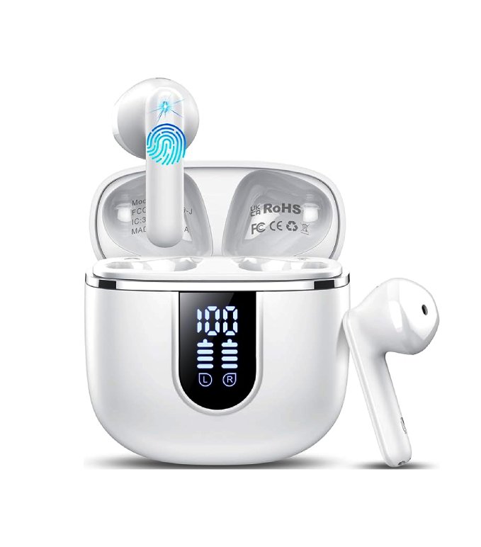 Wireless Earbuds, Bluetooth 5.4 Earphones In Ear with HiFi Stereo, Bluetooth Earbuds with 4 ENC Noise Cancelling Mic, 40H Long Playtime