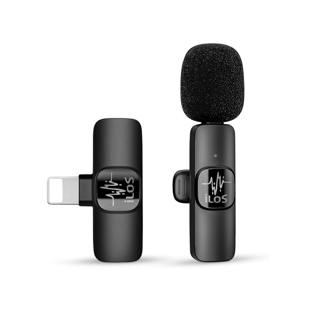 ILOS Wireless Lavalier Microphone for iPhone Clip-On Mic, Noise Reduction, 65ft Range, 8H Battery, Bluetooth, Plug & Play - Ideal for Vlogging, YouTube, Podcasts, Interviews