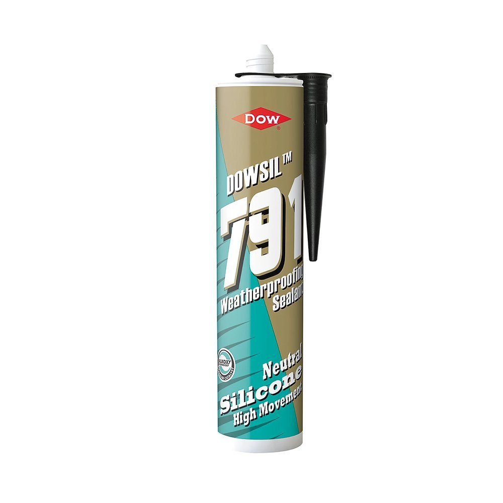DOW 791 WEATHERPROOFING SILICONE SEALANT BLACK 310ML (62431)