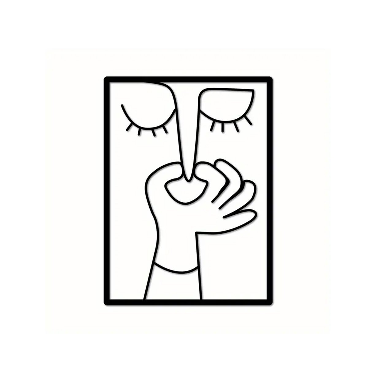 1pc, Funny Toilet Metal Wall Art, Funny Bathroom Sign, Minimal Line Art, Guest WC, Restroom Decor, Toilet Humor