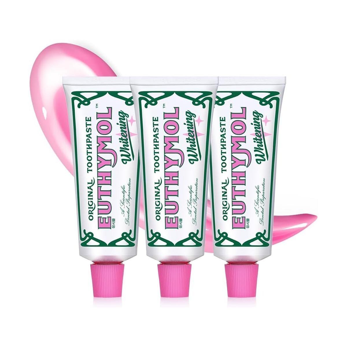 Euthymol Whitening Toothpaste 75ml x 3, Contains Fluoride Vitamin E, Non-GMO Gluten Free