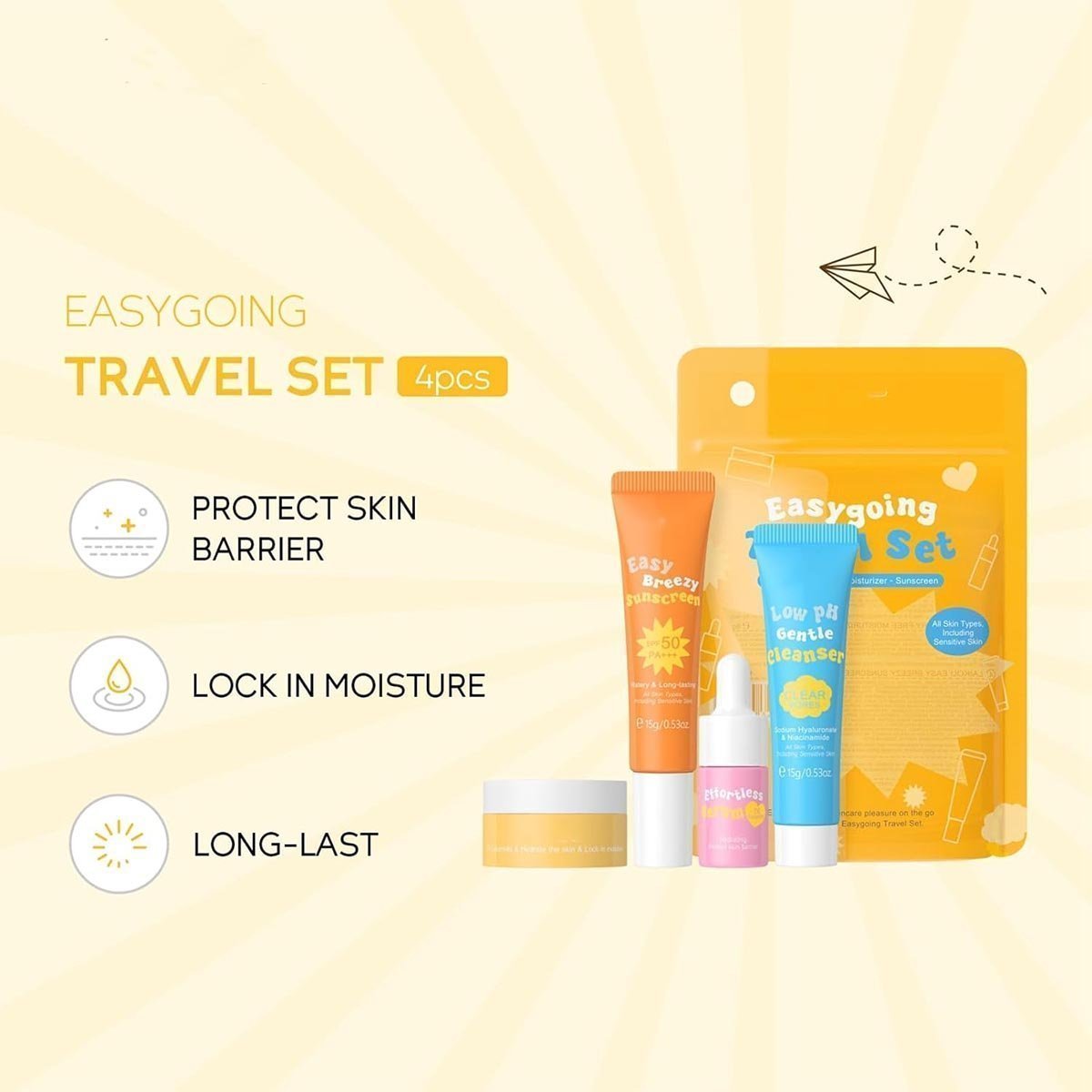 Skin Care for Teenage Girls Gift Set - Nicotinamide Anti-Aging Serum Skin Essentials Travel Kit - Pamper Gifts for Women - Includes Cleanser, Toner, Cream, Suncreen - Anti-Aging Daily Beauty Skincare - Image 2