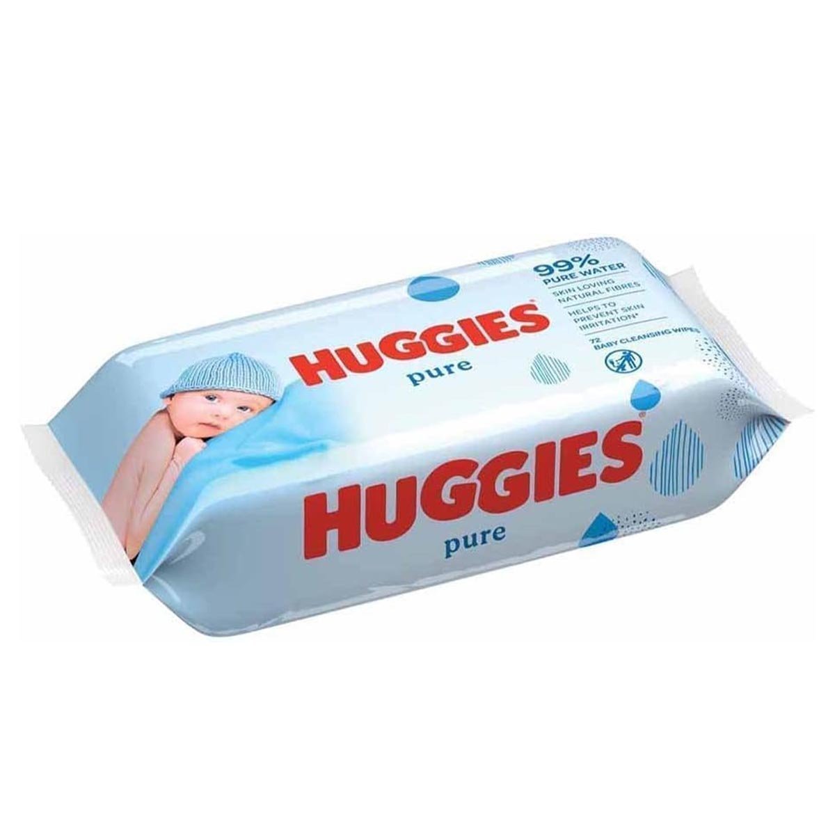 Huggies Pure Baby Wipes - Pack of 10 (10 x 72 Packs, Total 720 Wipes) - Image 3