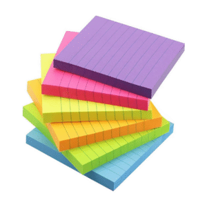 Early Buy 3x3 Lined Sticky Notes with 6 Bright Color Self-Stick Notes 6 Pads/Pack, 100 Sheets/pad