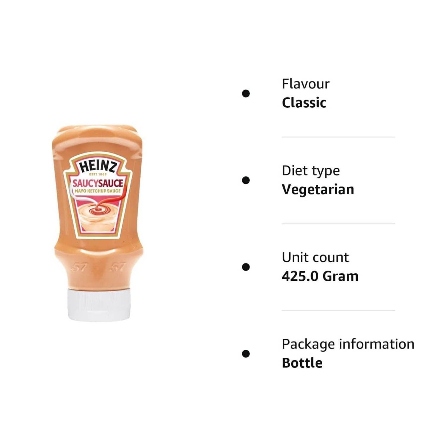 Heinz Saucy Sauce Mayo Ketchup Sauce, 425 g - Image 2