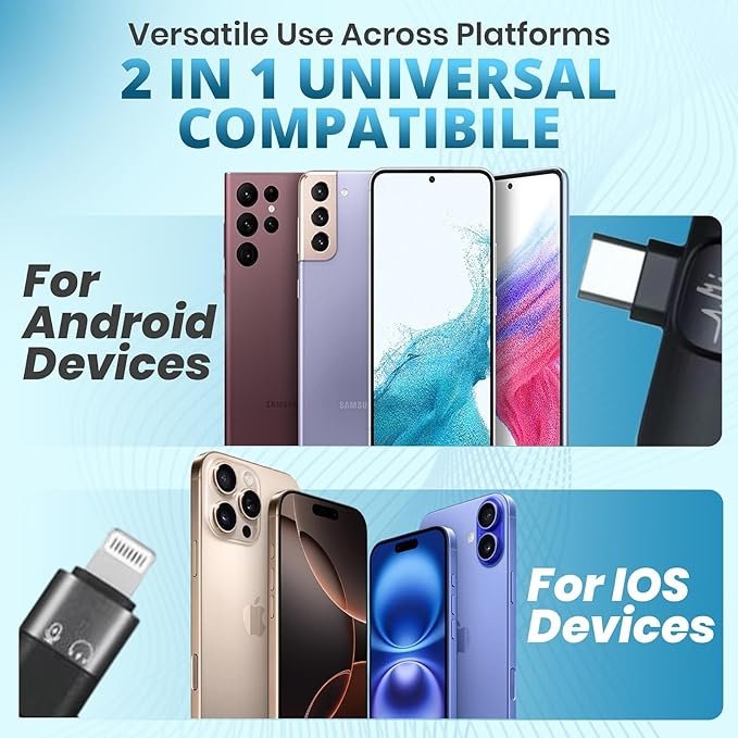 ILOS Wireless Lavalier Microphone for iPhone & Android Dual Mic Set with Magnetic Clip, Noise Reduction, Plug & Play, 98FT Range, Long Battery Life – for YouTube, Podcast, Vlogs, Interviews - Image 3