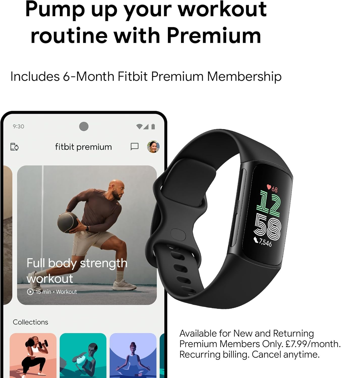 Fitbit Charge 6 Activity Tracker with 6 Months Premium Membership Included, 7 Days Battery Life and Google Wallet and Google Maps - Image 4