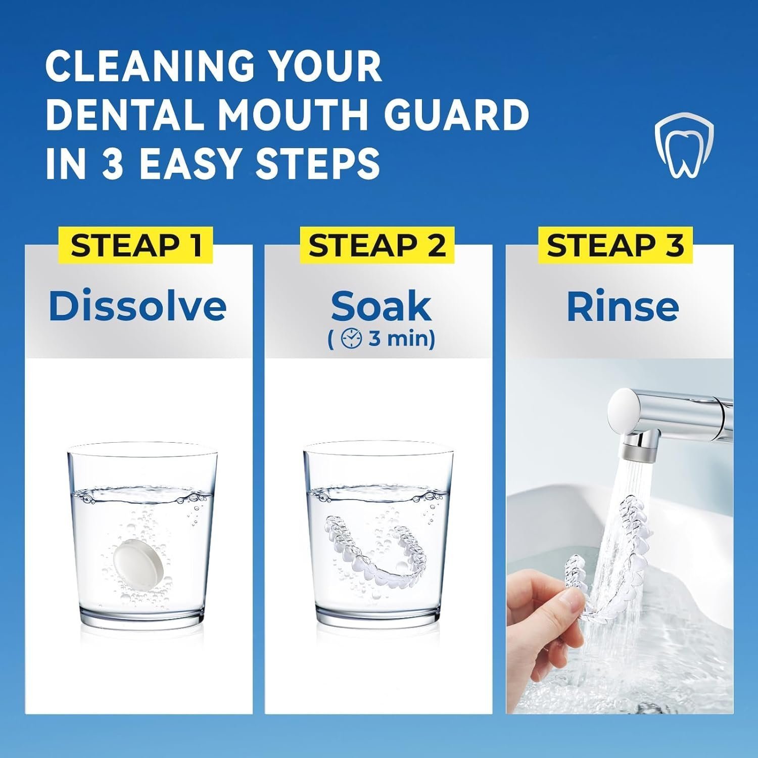 Mouth Guard for Grinding Teeth at Night: Dental Guard for Sleeping at Night - Nighttime Protection for Teeth (with Cleaning Tablets) - Image 4