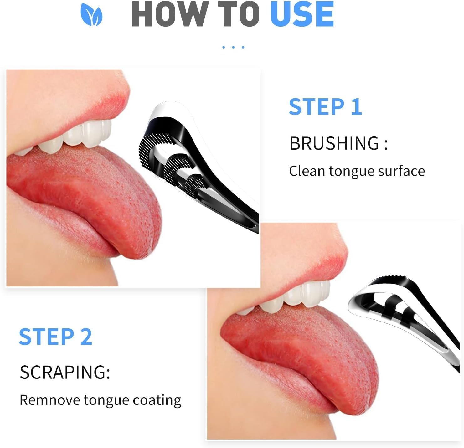 Y-Kelin Tongue Scraper, 3 Pack Tongue Cleaner for Oral Hygiene and Fresh Breath, Easy to Use and Clean - Image 5