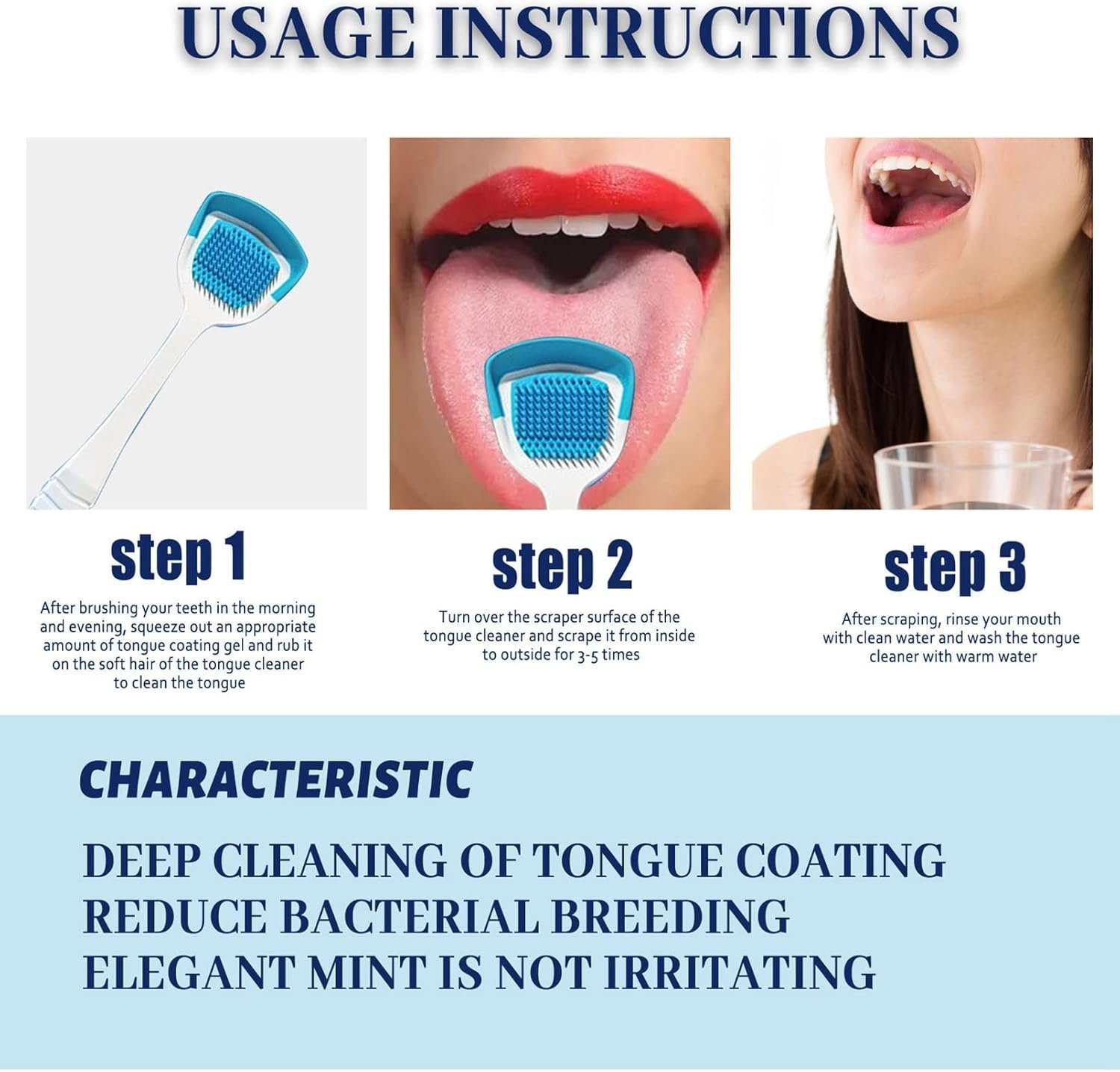 Tongue Cleaner Gel with Tongue Brush, Tongue Scraper, Tongue Cleaner Kit - Image 5