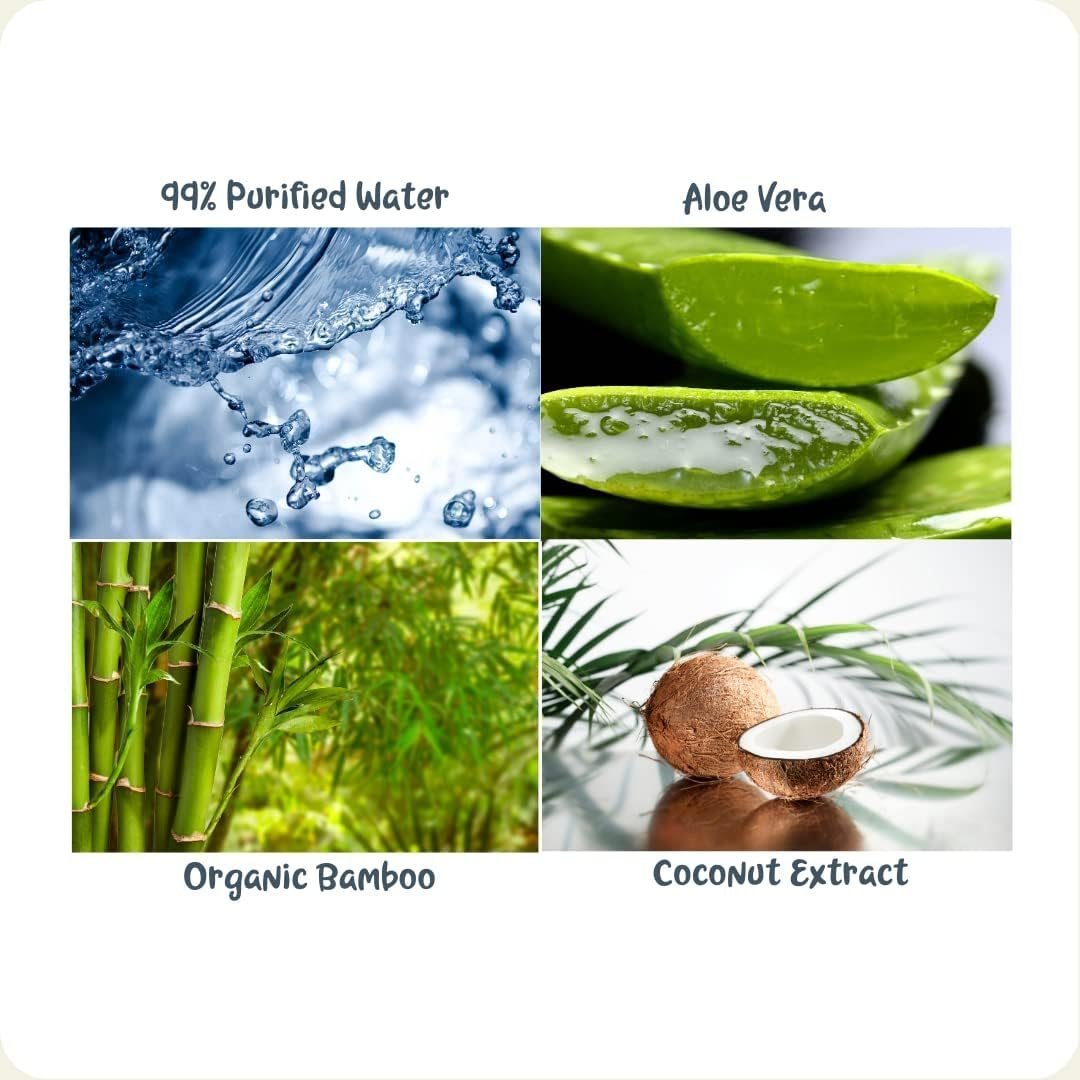 Mama Bamboo - Sustainable Bamboo Baby Wipes - 100% Compostable Bamboo Viscose - 99.4% Purified Water -720 wipes - Image 4