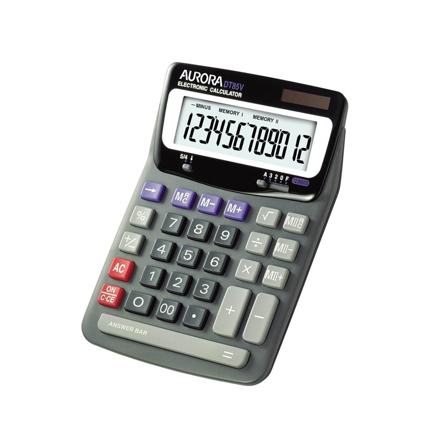 Aurora DT85V Desktop Calculator (Large Heavy Duty Model), Black