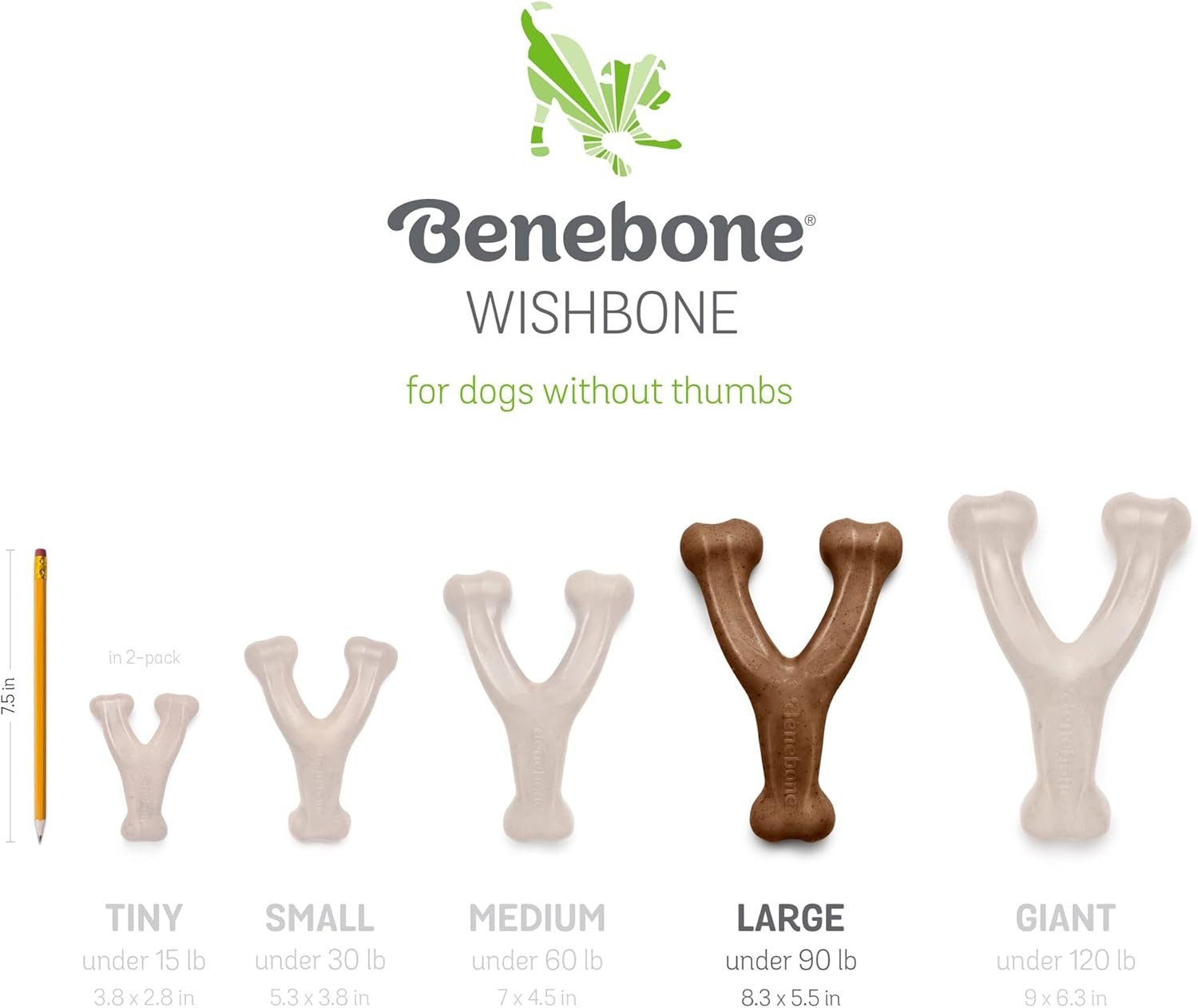 Benebone 2-Pack Indestructible Fishbone/Wishbone Dog Chew Toys, Long Lasting Tough Boredom Breaker for Dogs - Image 5