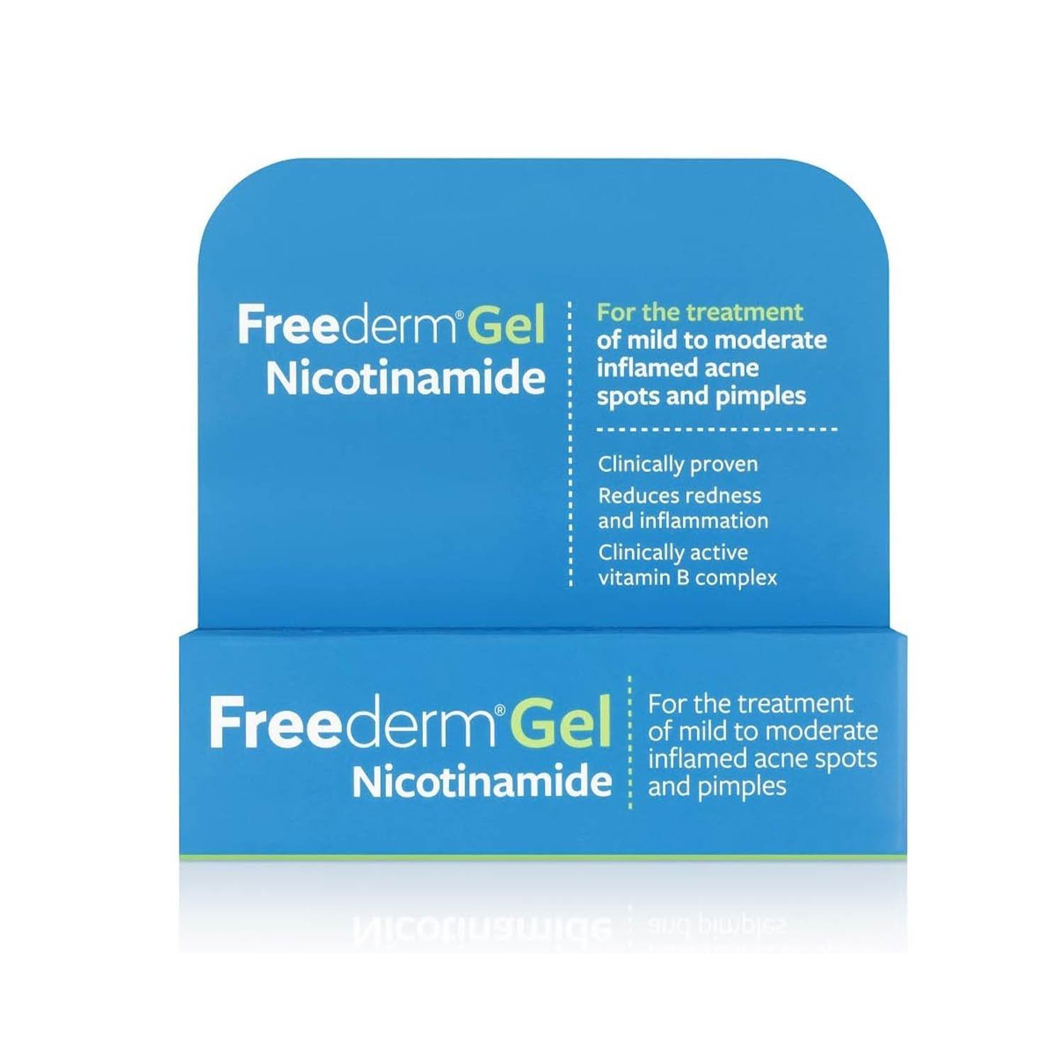 Freederm Gel With Nicotinamide. For Mild to Moderate Inflamed Acne Spots and Pimples. 10g