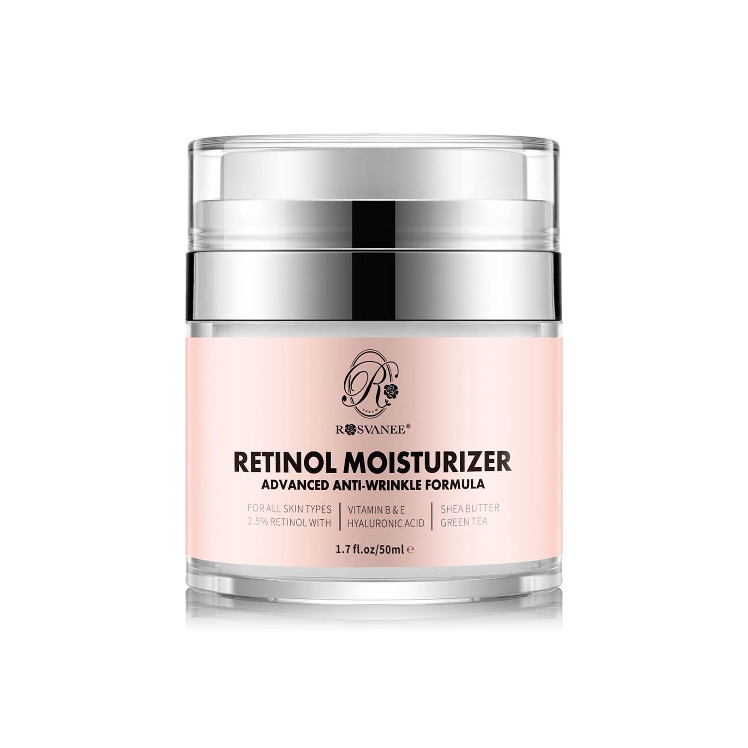 ROSVANEE Retinol Moisturizer Anti Aging Cream for Face, Neck and Eye with 2.5% Retinol, Hyaluronic Acid and Vitamins E & B5