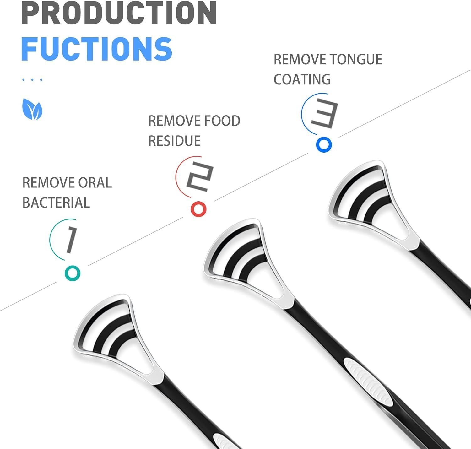 Y-Kelin Tongue Scraper, 3 Pack Tongue Cleaner for Oral Hygiene and Fresh Breath, Easy to Use and Clean - Image 4