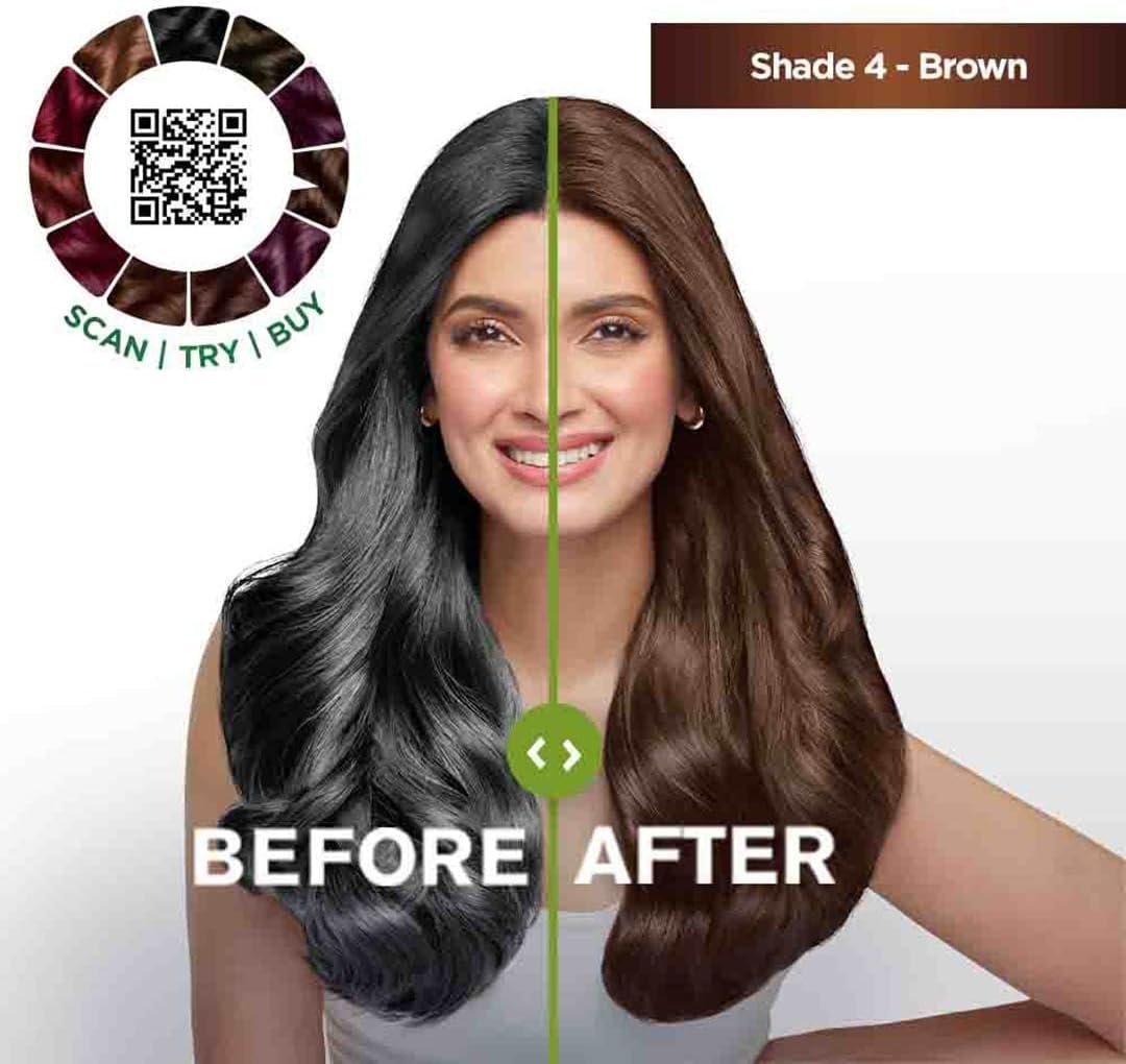 Garnier Color Naturals Crème hair color, Shade 4 Brown, 70ml + 60g - Image 4
