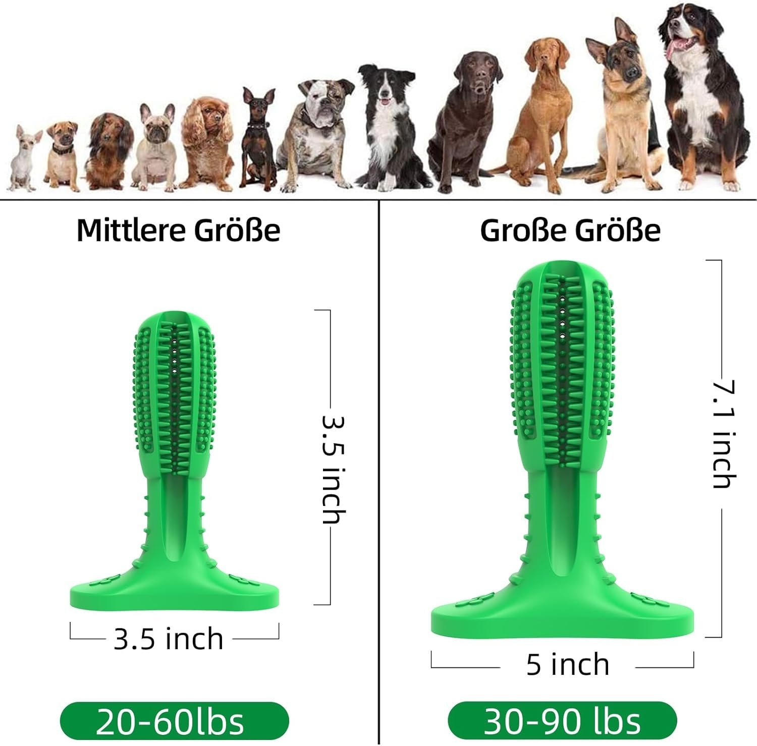 Dog Chew Toys, Tough Durable Dog Toothbrush Toys, Outdoor Interactive Dog Toys Dogs Dental Care Teeth Cleaning Toy - Image 4