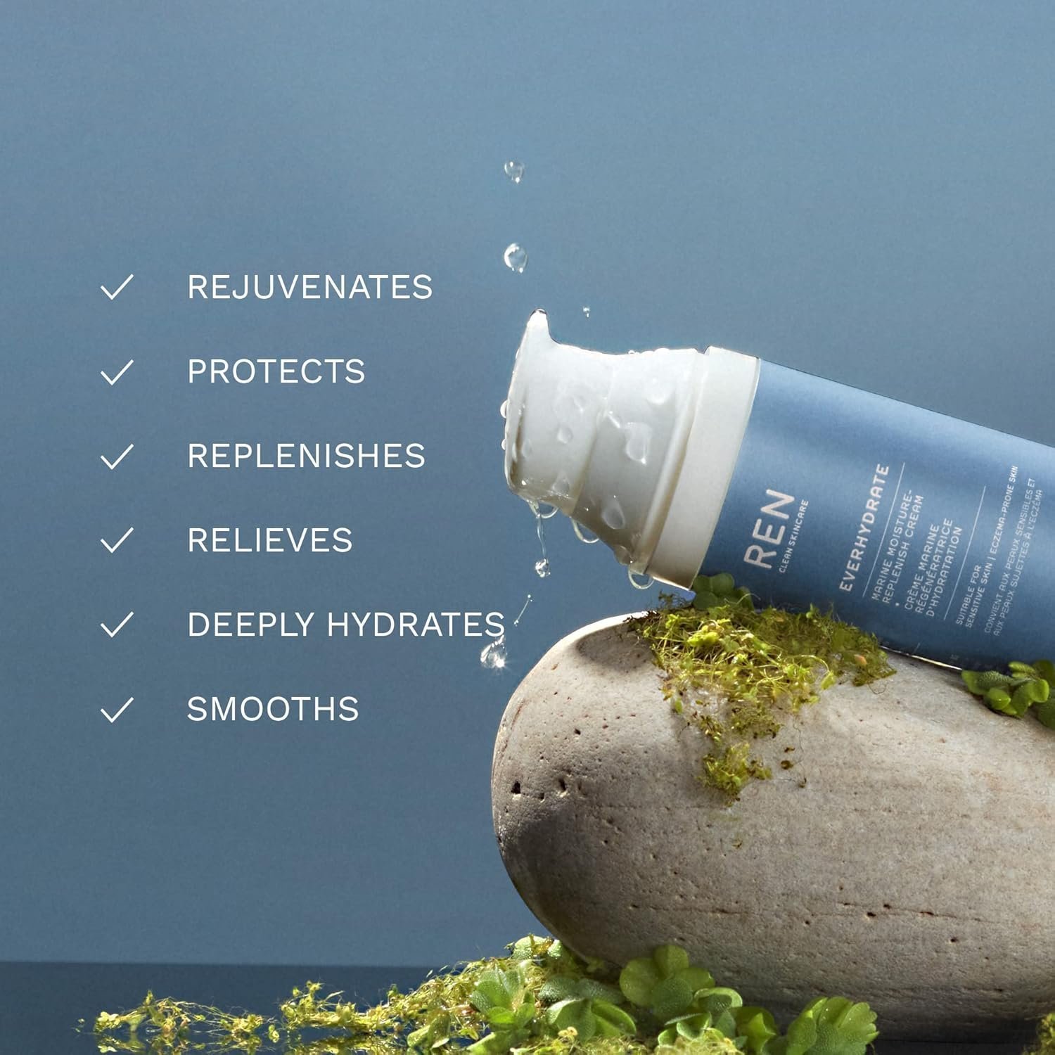 REN Everhydrate Marine Moisture-Replenish Cream, 50ml - Image 2