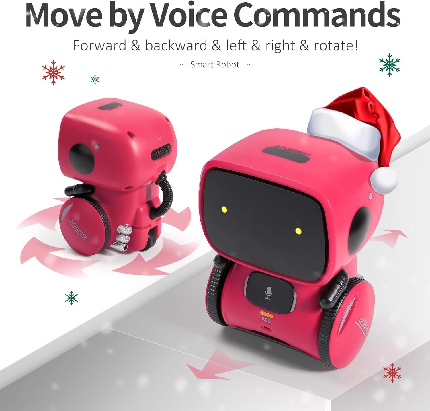 GILOBABY Kid Intelligent Robot Toys, Voice Control &Touch Sense, Children Smart Robotic Toys for Girls, Toys Gift for 3 Years Old Up Girls Boys Birthday, Dance &Sing &Walk, Recorder &Speak Like You - Image 2