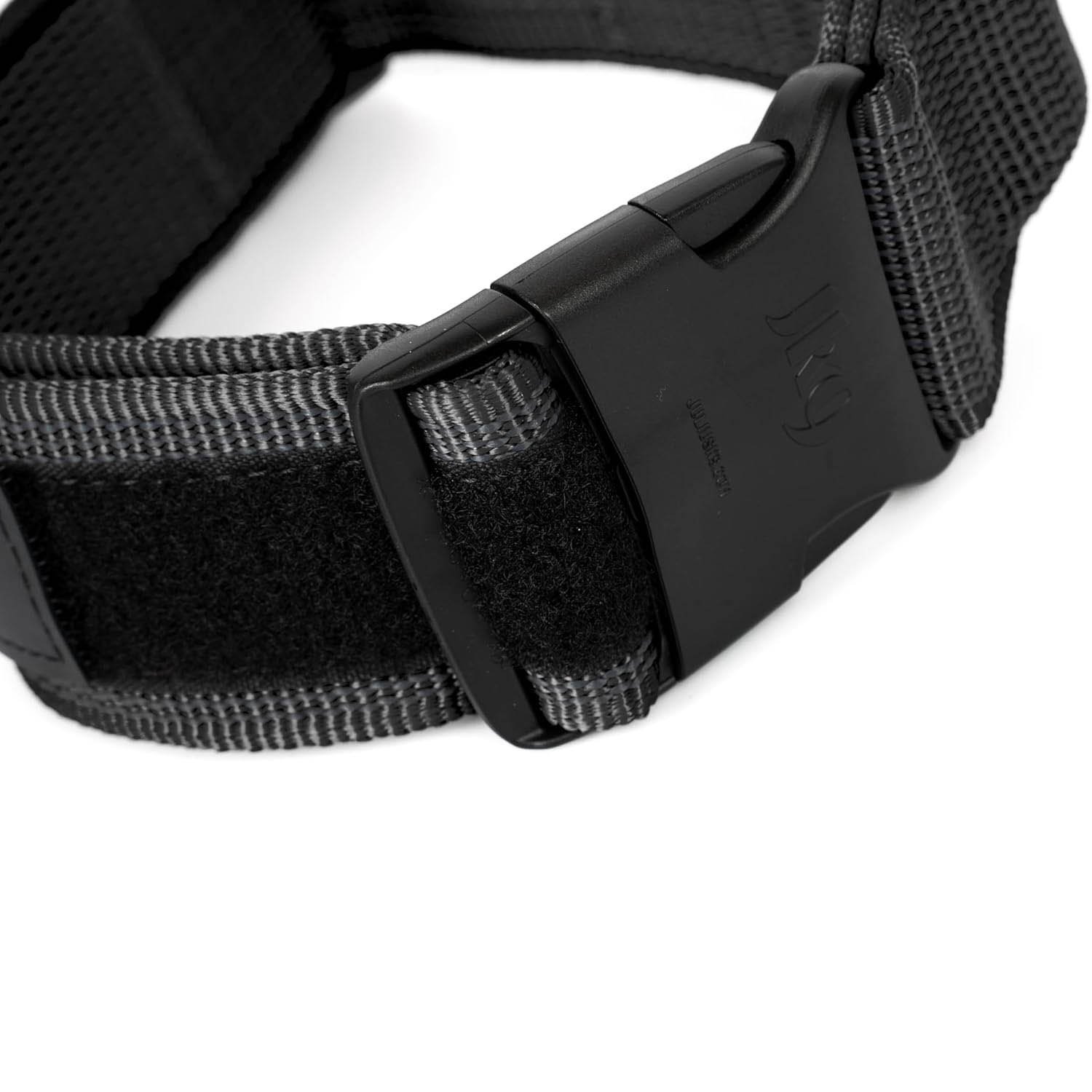 Julius-K9 Colour and Gray Fur Collar with Handle For Dog, Water resistant, 40 mm (38-53 cm), Black-Gray - Image 3