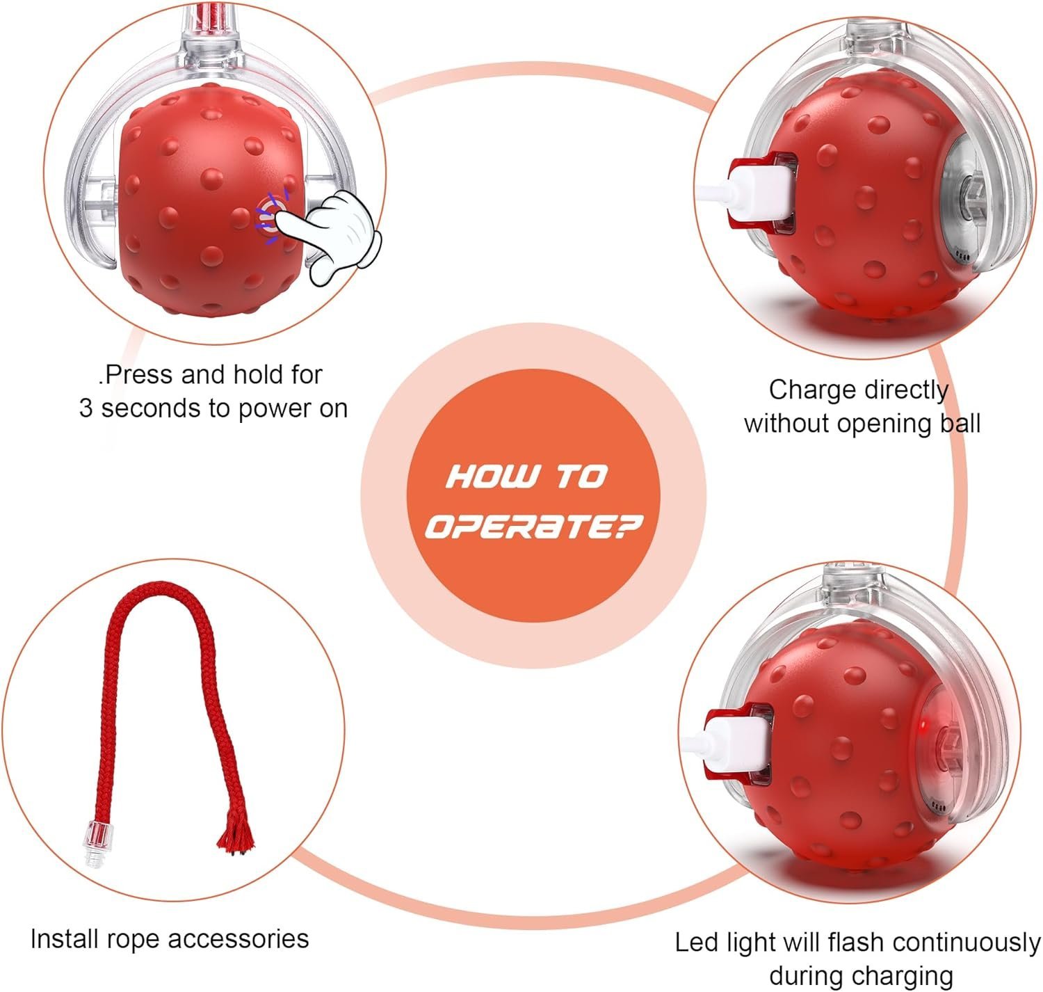 Iokheira Interactive Cat Toy Electric Automatic Toys for Indoor Cats, - Image 2