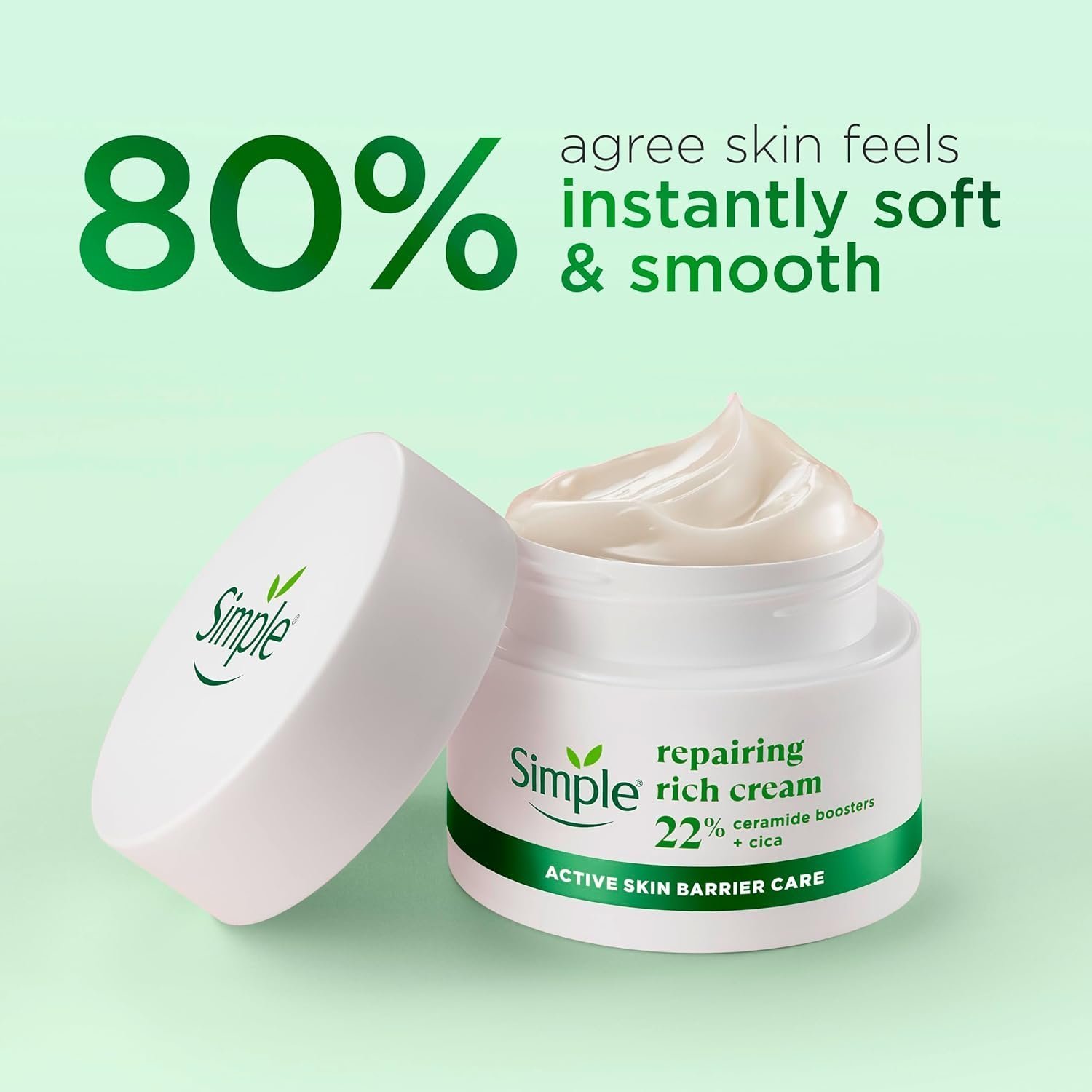 Simple Repairing Rich Face Cream facial moisturiser with 22% ceramide boosters - sensitive skin 50 ml - Image 3
