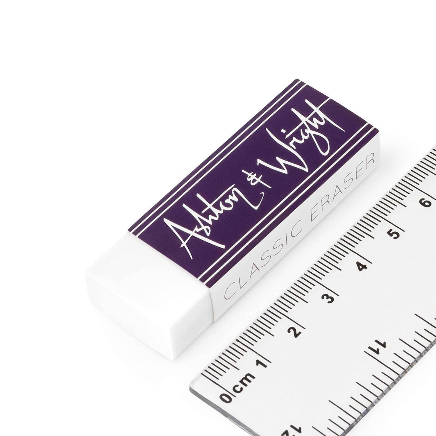 Ashton and Wright - Classic Eraser - Latex Free Plastic Rubber - Pack of 5 White - Image 2