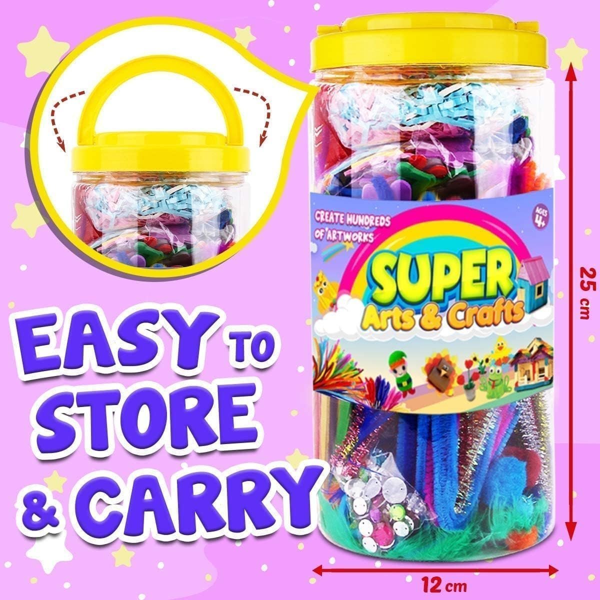 Arts and Crafts Supplies for Kids - Kids Craft Kit with Art Supplies & Craft Supplies - Gifts for Age 4-6, 6-8, 8-12 - Image 2