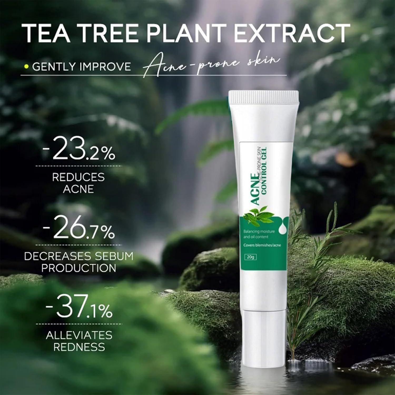 Anti Acne Face Cream, Tea Tree Face Ance Gel, Spot Cream for Acne Treatment and Spot Treatment Shrink Pores, Acne Scars Recovery - Image 6