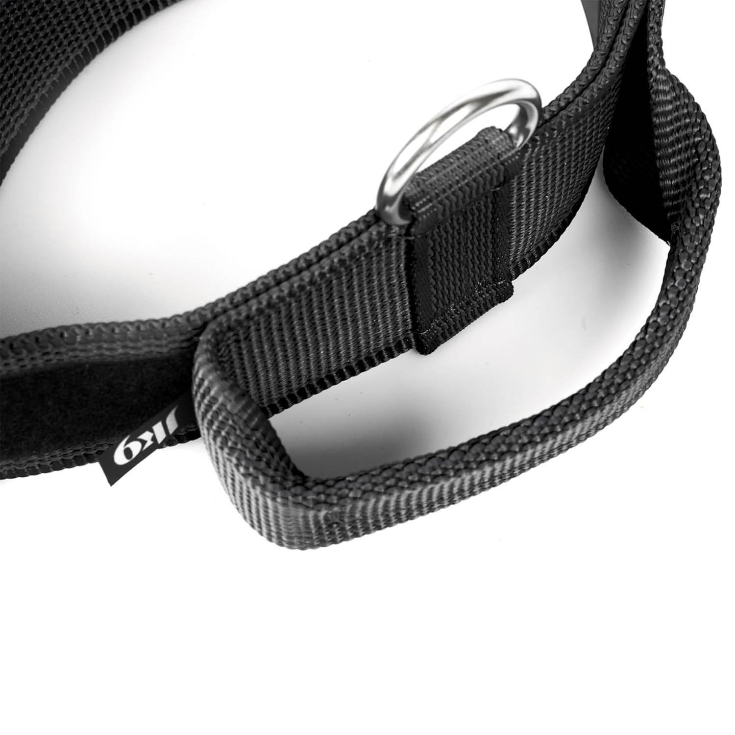 Julius-K9 Colour and Gray Fur Collar with Handle For Dog, Water resistant, 40 mm (38-53 cm), Black-Gray - Image 2