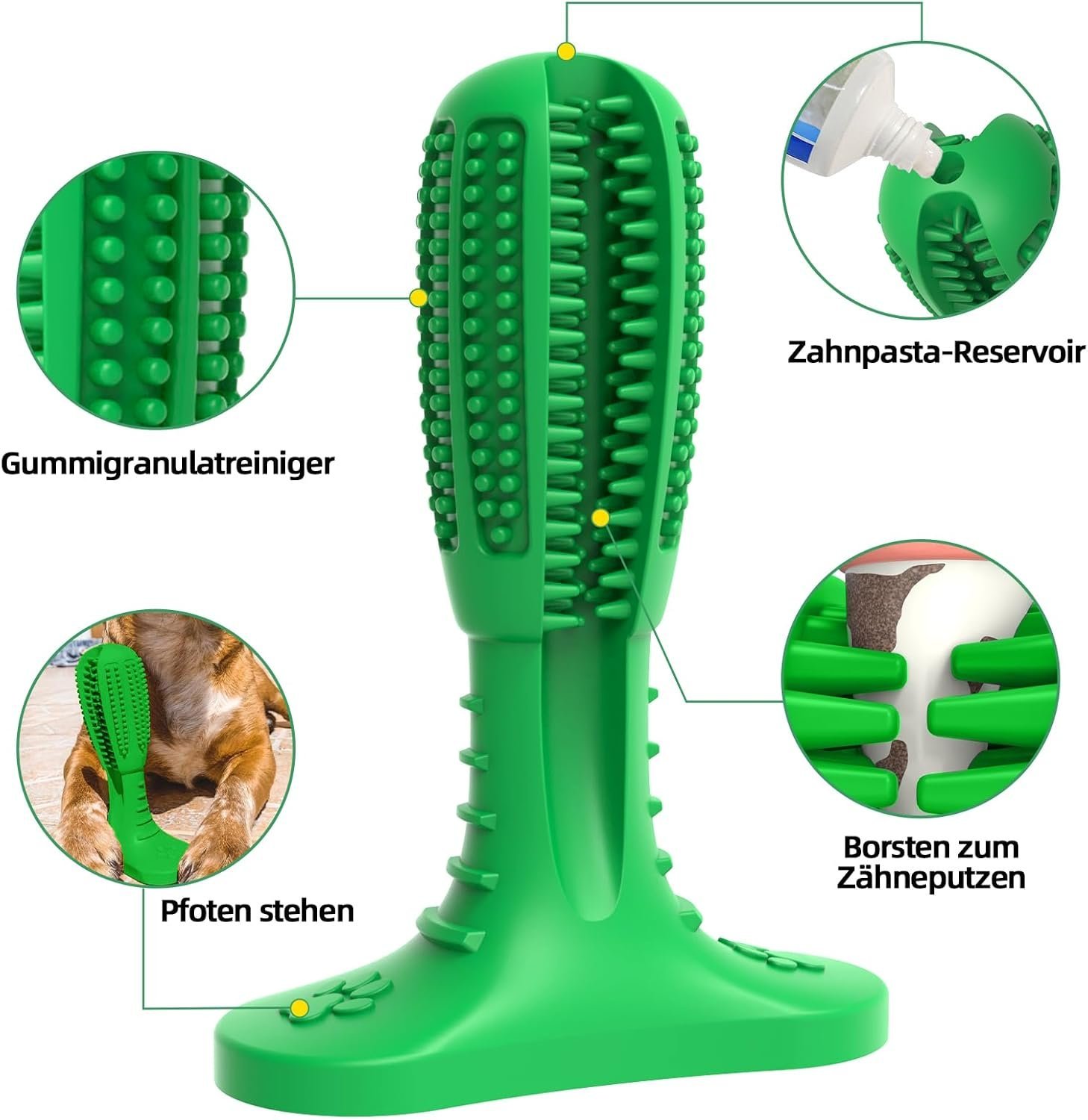 Dog Chew Toys, Tough Durable Dog Toothbrush Toys, Outdoor Interactive Dog Toys Dogs Dental Care Teeth Cleaning Toy - Image 2