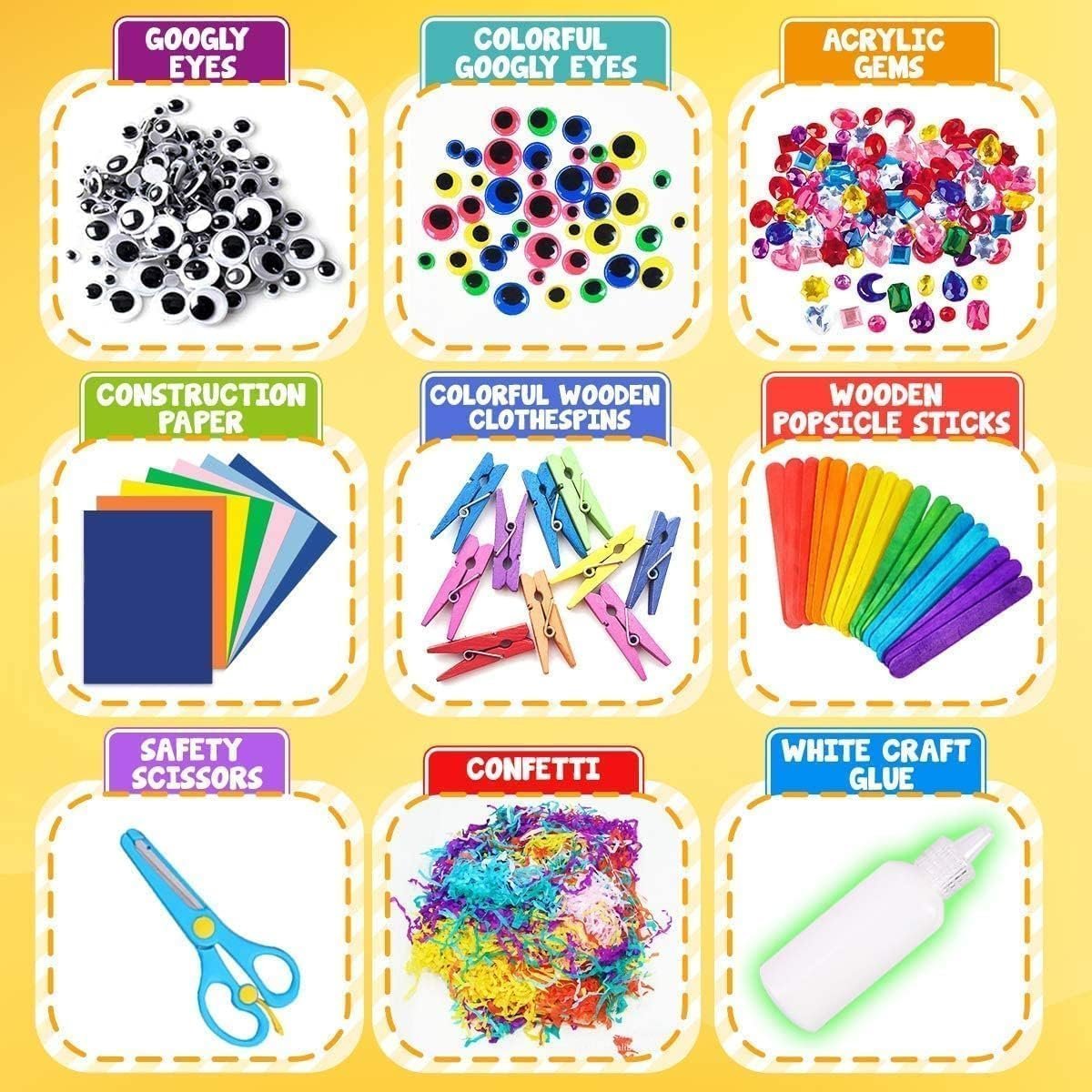 Arts and Crafts Supplies for Kids - Kids Craft Kit with Art Supplies & Craft Supplies - Gifts for Age 4-6, 6-8, 8-12 - Image 5