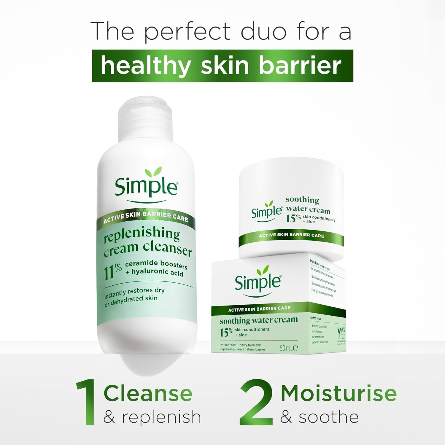 Simple Repairing Rich Face Cream facial moisturiser with 22% ceramide boosters - sensitive skin 50 ml - Image 5