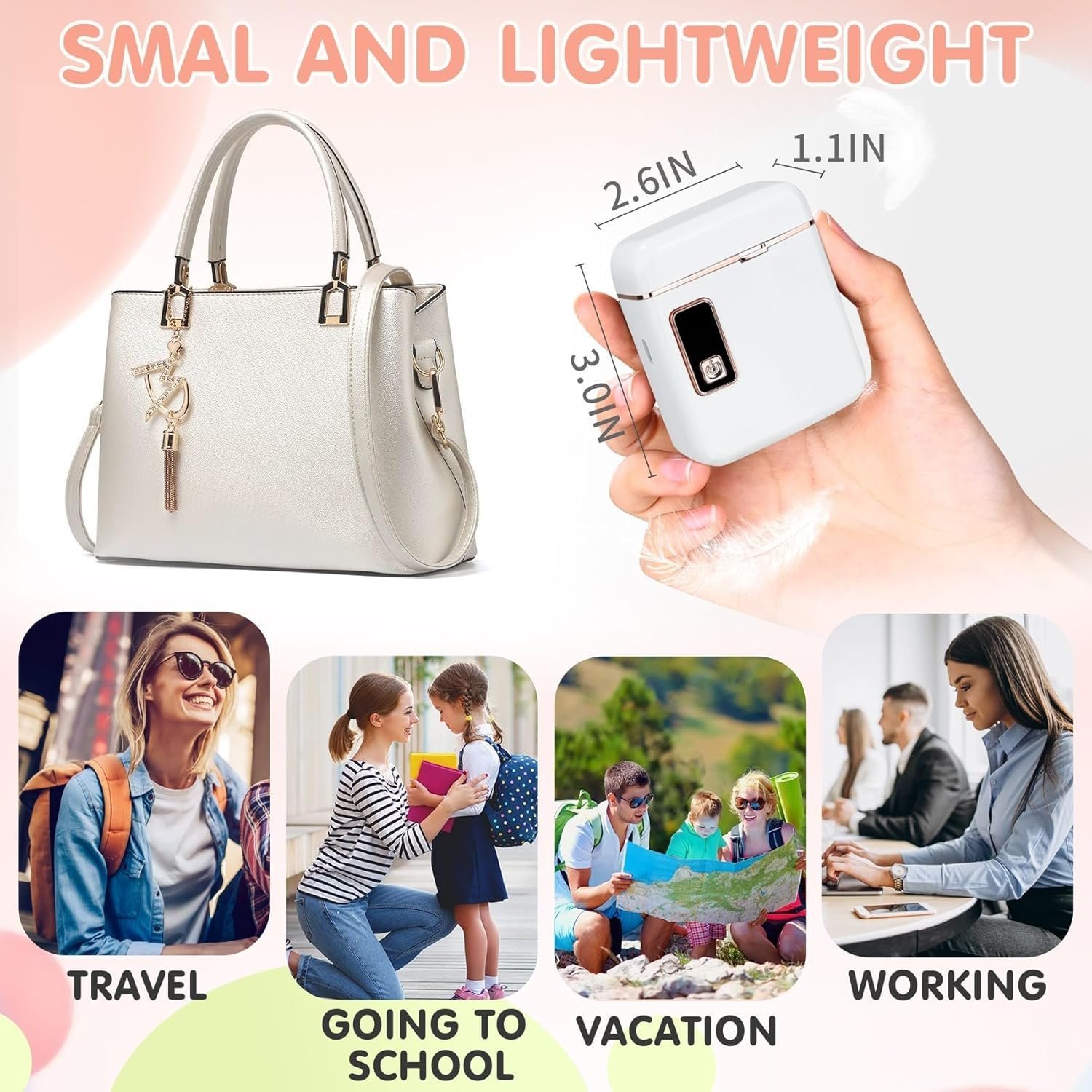 Electric Nail Clipper with LED Light, USB Rechargeable Nail Trimmer, 3-Speed Fingernail Manicure for Baby, Kids, Seniors, and Adults - Perfect for Elderly Nail Care, White - Image 5