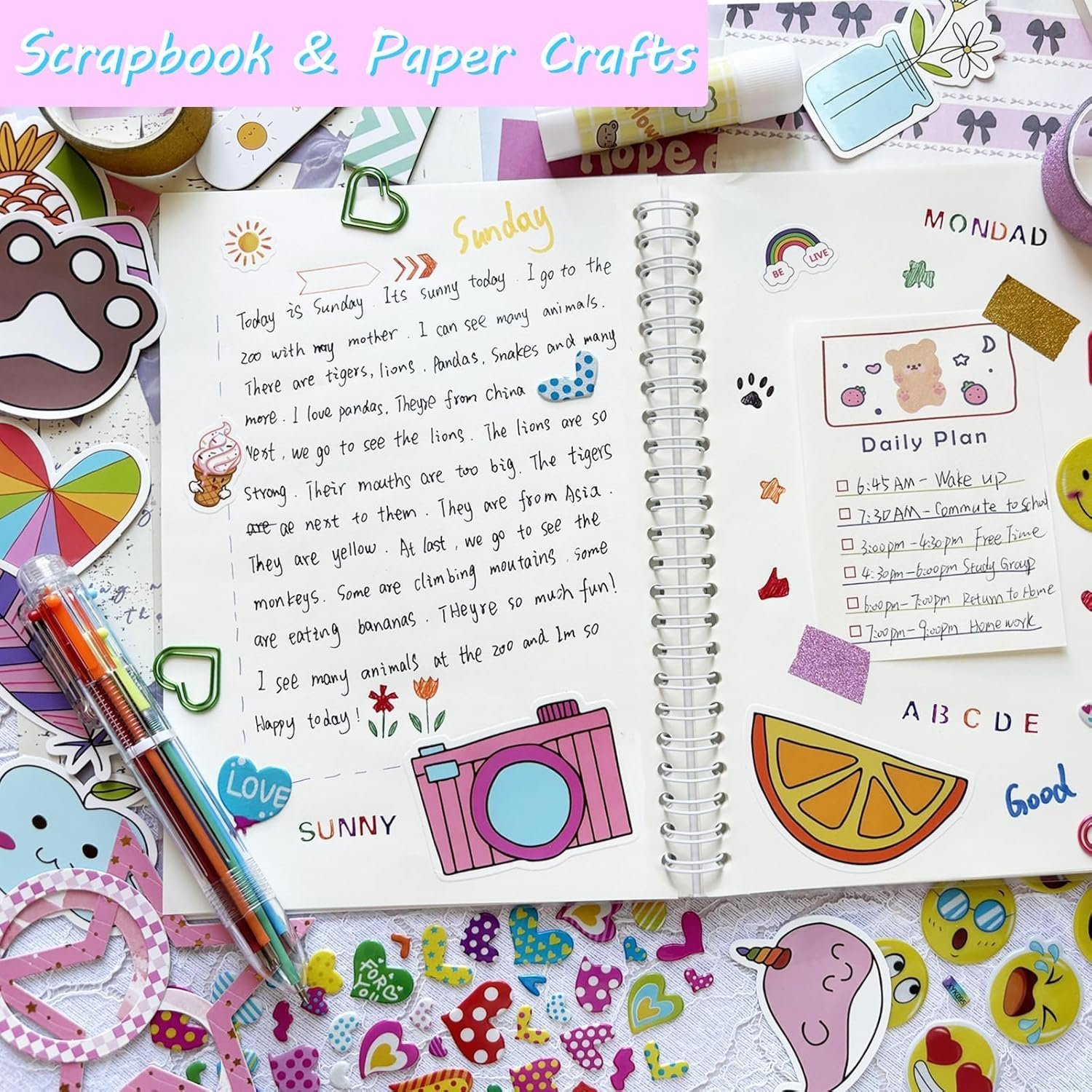 DIY Journal Set for Girls, Art and Crafts Gift for Kids Age 8-12 - Image 4