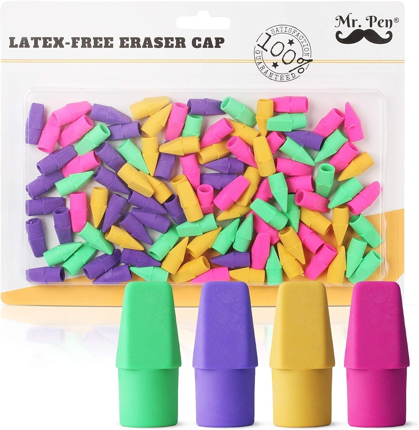 Mr. Pen Erasers for Pencils, 120 Pack, Pencil Top Erasers, Eraser Caps, Kids, Cap Tops, Topper Erasers. Ereaser - Image 4