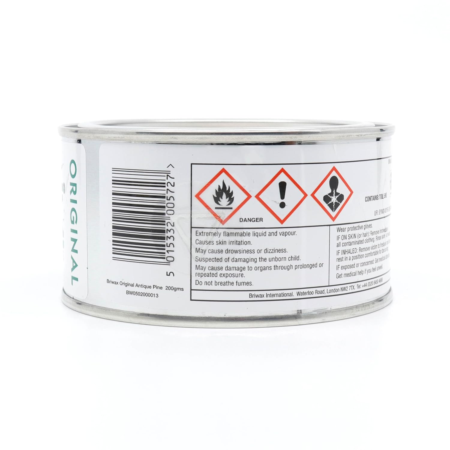Briwax Original Antique Pine 200g - New Size for Smaller Jobs - The Natural Wax - Cleans, Stains and Polishes