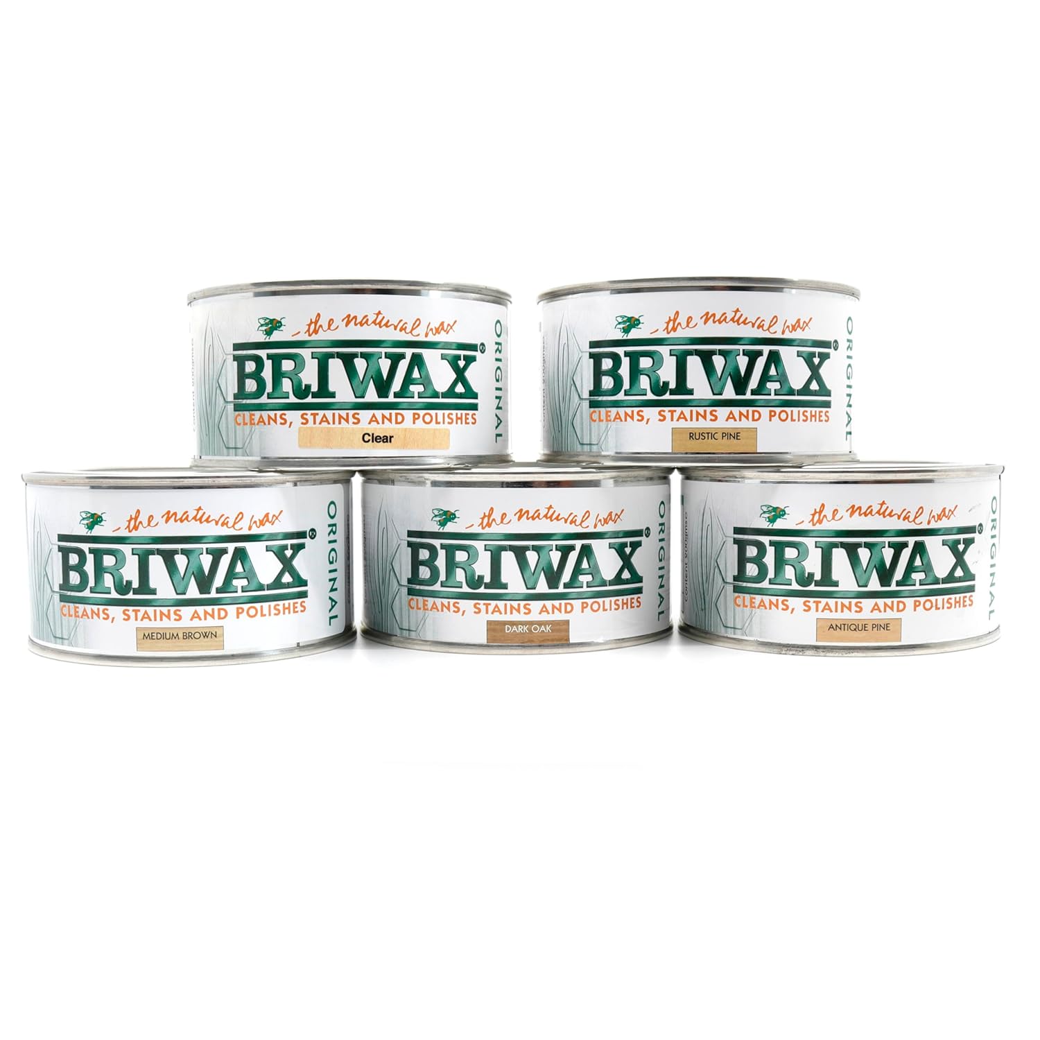 Briwax Original Antique Pine 200g - New Size for Smaller Jobs - The Natural Wax - Cleans, Stains and Polishes