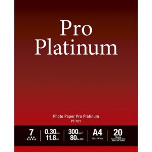 Canon 2768B016 PT-101 Photopaper A4 (Pack of 20), Black