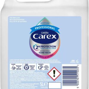 Carex Moisture Antibacterial Hand Wash, Kills Bacteria & Viruses, Dermatologically Tested Liquid Soap that Cleans & Protects Hands, 5 Litre (Pack of 1)