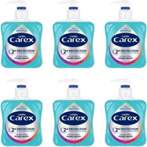 Carex Original Antibacterial Hand Wash, Clean & Protect Hands, Bulk Buy, Pack of 6 x 250 ml (Packaging may vary)