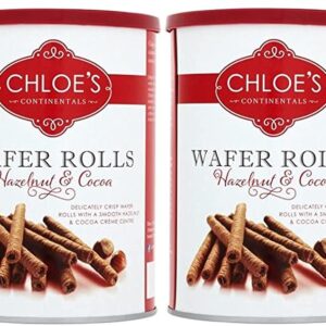 Chloe's Hazelnut & Cocoa Wafer Rolls - Pack of 2 X 400G