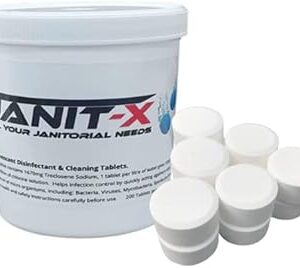 Chlorine Disinfectant Tablets x 200's | For Hot Tubs, Spas & Pools | Sealable Tub x 200 Tablets 640g White