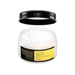 COSRX Advanced Snail 92 All in One Cream Korean Snail Mucin Face Cream & Gel Moisturiser for Dry Sensitive and Anti Aging Skin, Daily Soothing and Moisturising Cream, Korean...