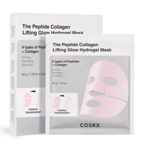 COSRX Peptide Collagen Lifting Glow Hydrogel Face Masks Skincare, Korean Collagen Face Mask, Overnight Lifting Care, Glass Glow Face Mask for Deep Hydration, Korean Skincare,...