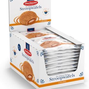 Daelmans Stroopwafels - Caramel Waffles – 39 g x 24 (Single Pack) in a Box - Authentic Dutch Caramel Waffle - Stroopwaffles